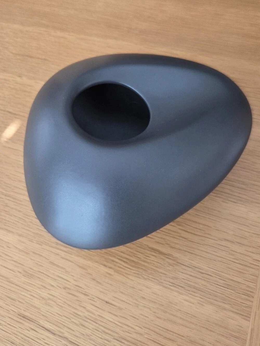 Vintage IKEA Bigarro Vase – Matte Black Organic Ceramic Sculpture